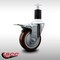 Service Caster 4'' SS Maroon Poly Swivel 1-1/2'' Expanding Stem Caster Total Lock Brake SCC-SSEXTTL20S414-PPUB-MRN-112 - alternate 4